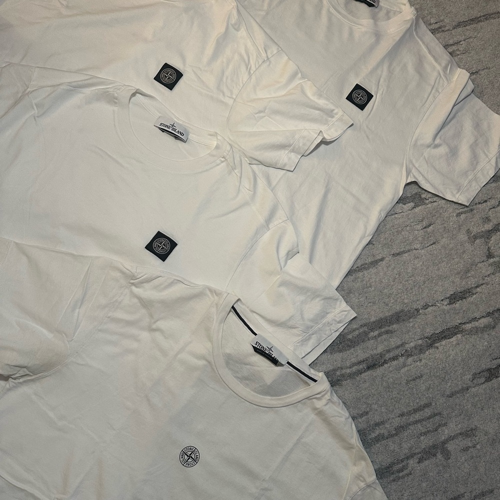 Stone Island White Tees
